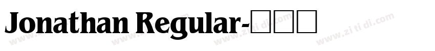 Jonathan Regular字体转换